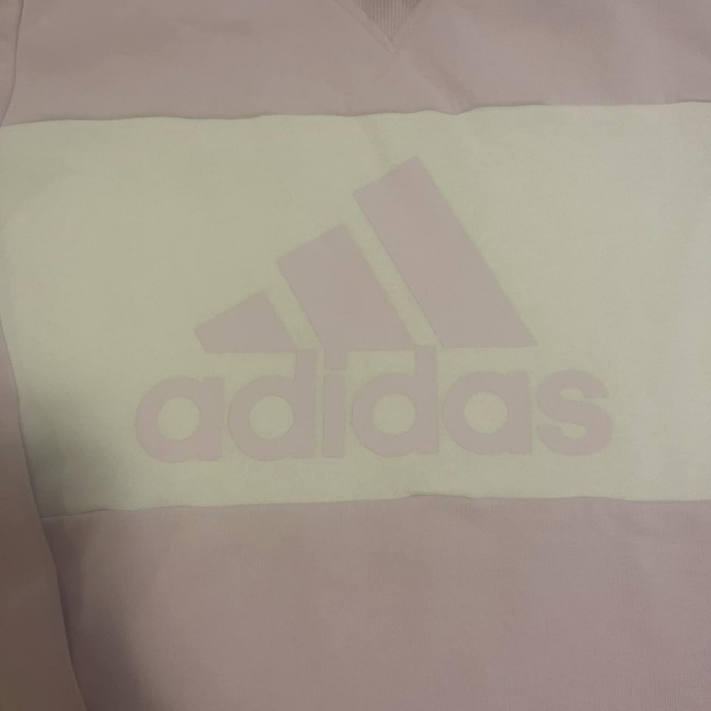 Adidas womens semi cropped oversized crewneck sweatshirt size small - Picture 3 of 4